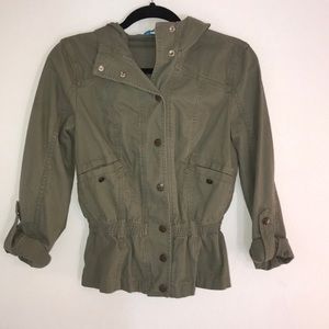 L’AMOUR Olive green canvas jacket